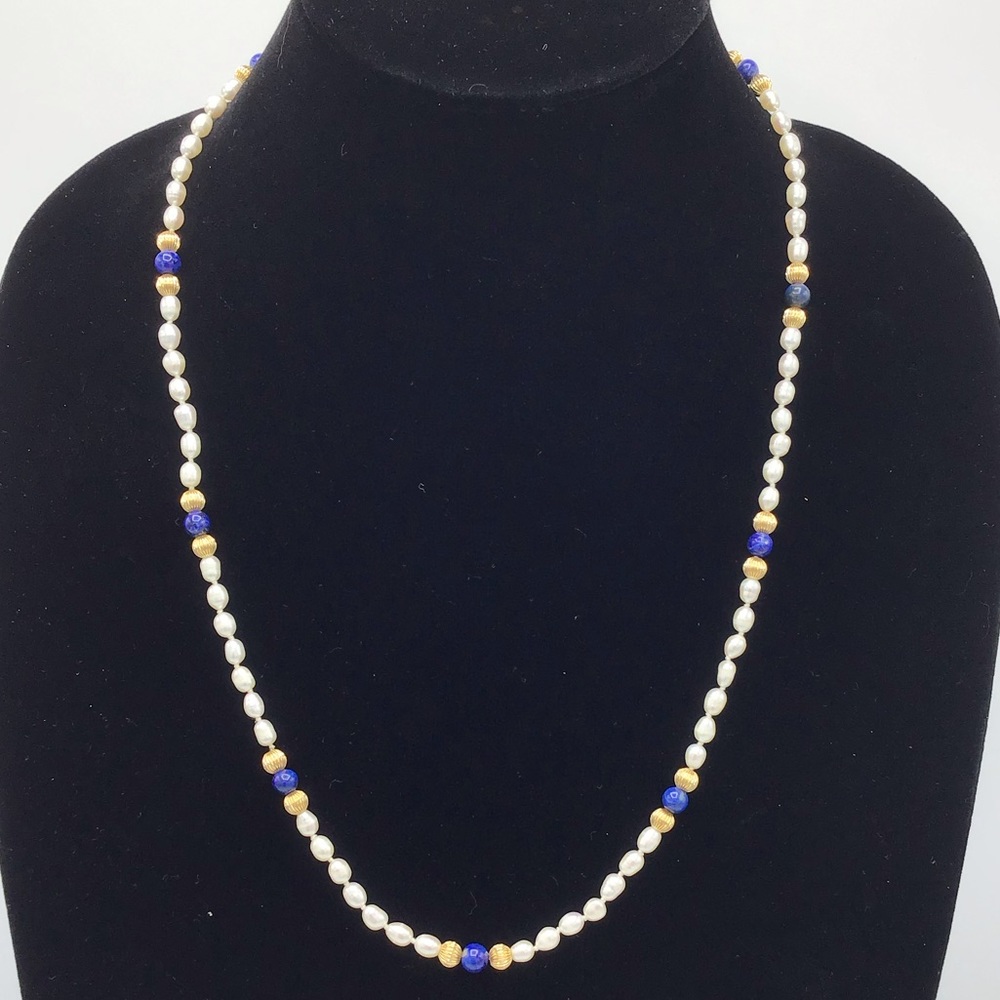 Hand Crafted Authentic Pearl Necklace NWT 25” - Picture 3 of 12